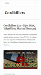 Mobile Screenshot of cordkillers.com